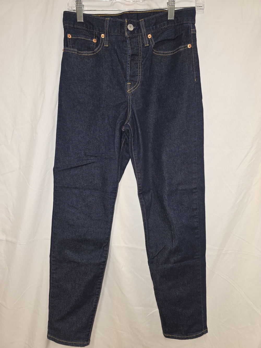 Levi's Women's Dark Indigo Straight Leg Jeans Size 27 Button Fly